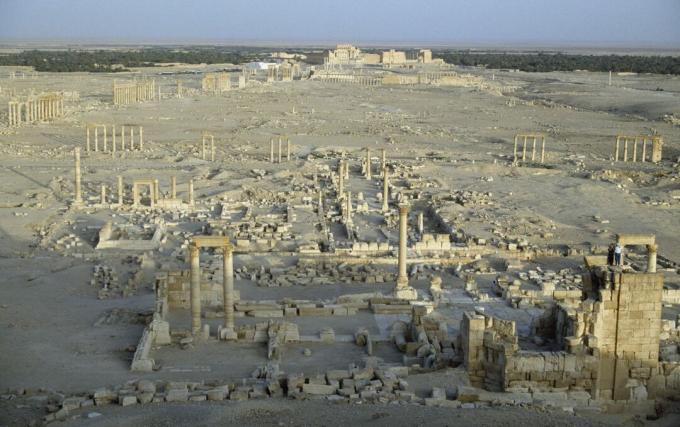 A római civilizáció maradványai Szíria Palmyra városában, az UNESCO világörökség része
