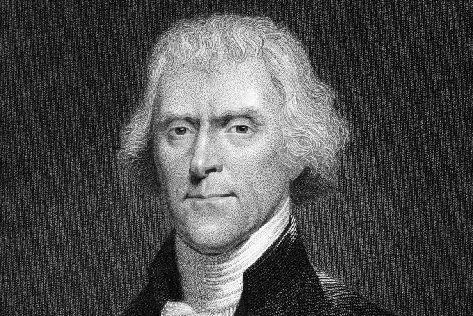 Vésett portré Thomas Jefferson elnökre