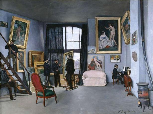 Bazille stúdiója, Frédéric Bazille, 1870