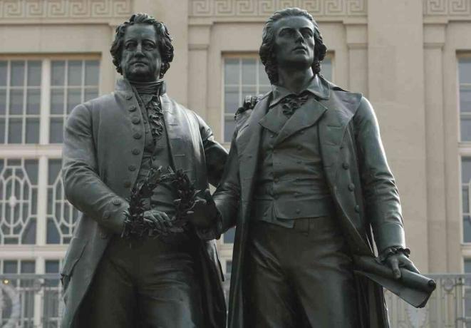 Goethe és Schiller szobor