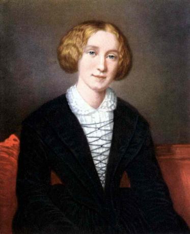 George Eliot fiatal nőként, c1840.