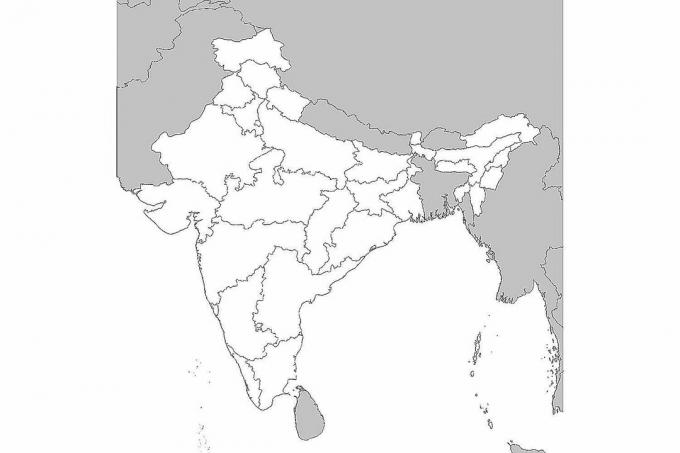 Üres India Térkép