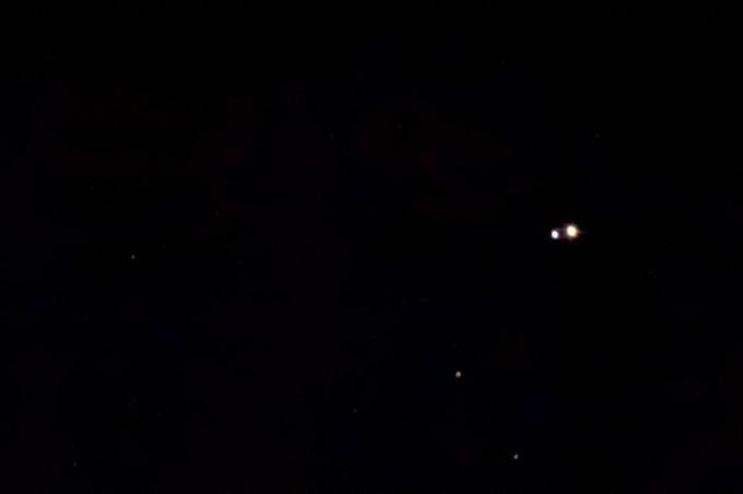 A kettős csillag Albireo Cygnusban.