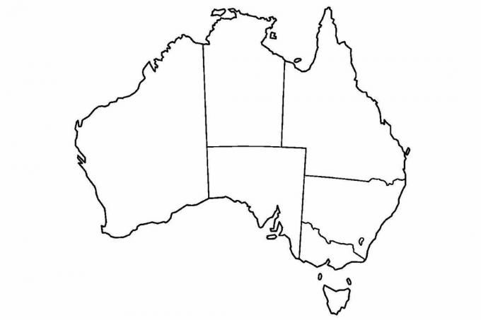 Üres Ausztrália Térkép