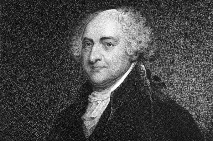 John Adams elnök vésett képe