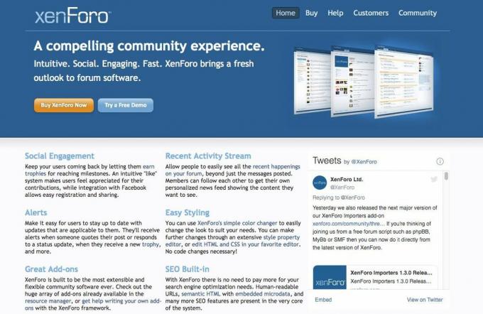 Pillanatkép a XenForo fórum eszközről blogokhoz és webhelyekhez