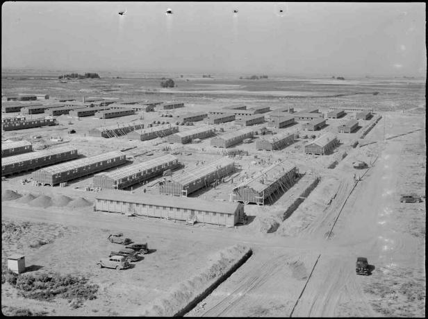 panoráma a Minidoka Háborús Áthelyezés Hatóság központjában