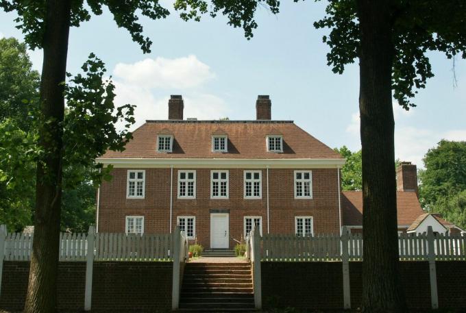 Pennsbury Manor, 1683, William Penn szerény grúz otthona, Morrisville, Pennsylvania