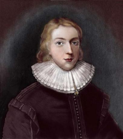 John Milton arcképe 21 éves korában