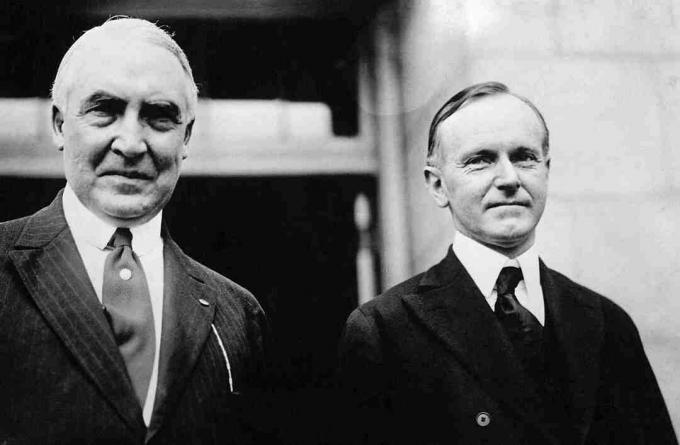 Warren Harding és Calvin Coolidge fényképe