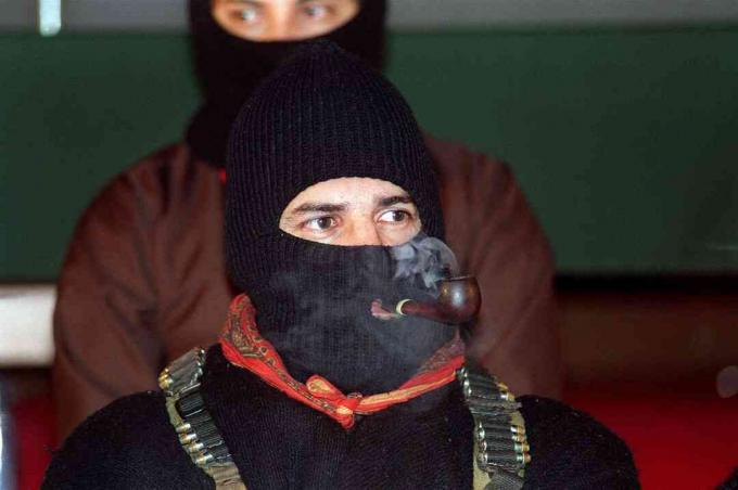 Az EZLN vezetője, Marcos Subcomandante