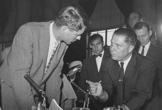 fotó Jimmy Hoffa-tól, aki intett Robert Kennedy-nek