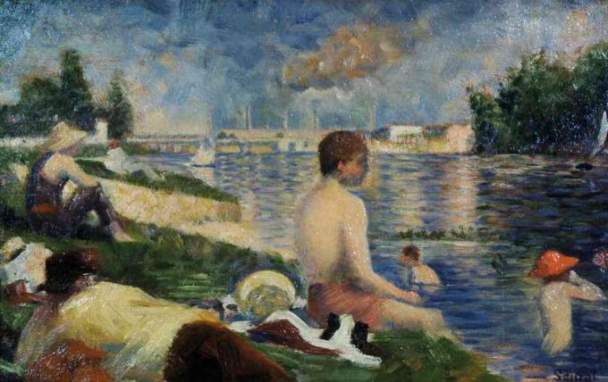 Georges Seurat, az Asnieres fürdőzőinek záró tanulmánya