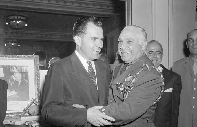 Nixon meglátogatja a Dominikai Köztársaságot, Rafael Trujillo-t