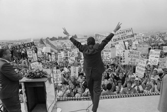 Richard Nixon kampányt folytatott 1968-ban