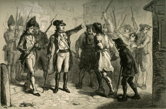 William Tryon brit királyi kormányzó 1771-ben szembeszáll az észak-karolinai szabályozókkal