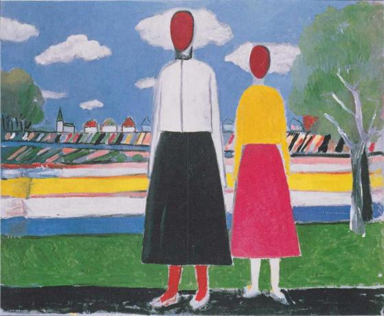 kazimir malevich két nő a tájban