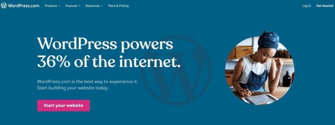 Látogasson el a WordPress kezdőlapjára a blogolás megkezdéséhez