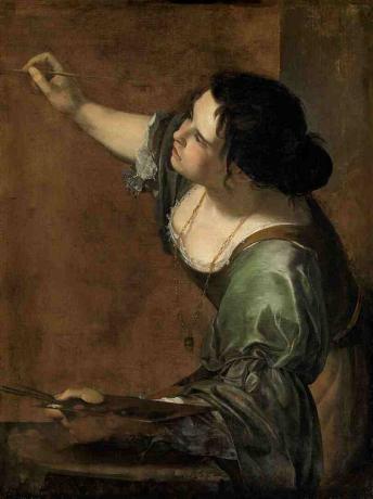 Önarckép, mint a festészet allergiája (La Pittura), Artemisia Gentileschi.