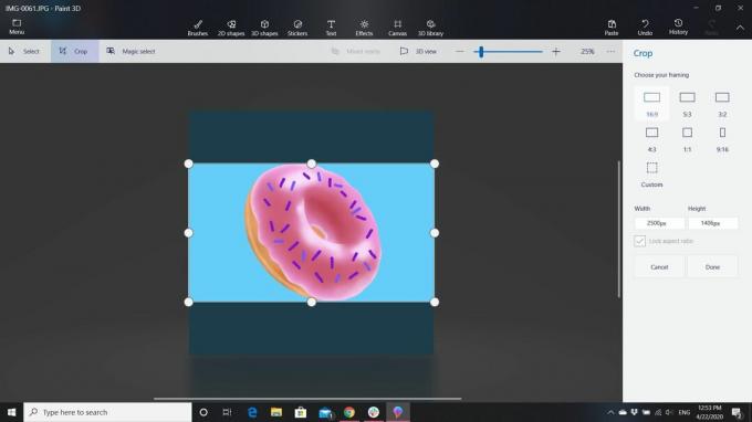 Használja a Paint 3D-t az indexkép kivágásához és átméretezéséhez