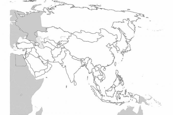 Üres Ázsia Térkép