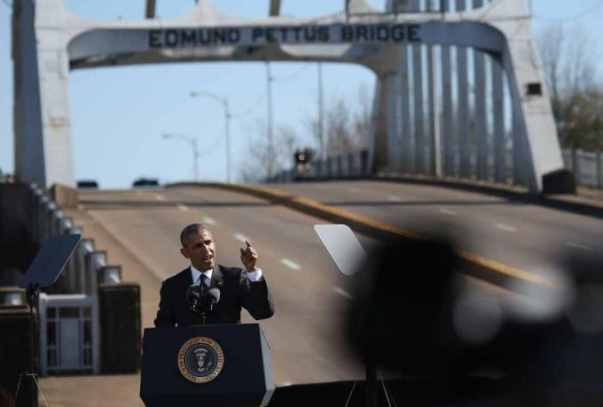 Barack Obama elnök emlékezett a véres vasárnapra Selmában.